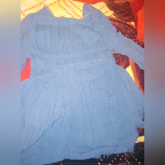 Free People Bluebird Henley Tunic Swing Top M Peasant top - Picture 2 of 3